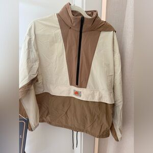 Nike Beige and Brown Hooded Jacket